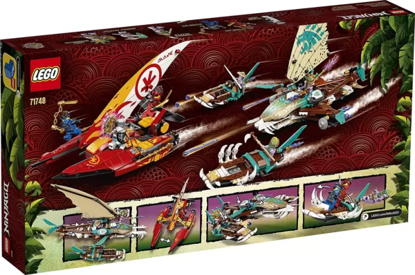 LEGO 71748 NINJAGO Duell der Katamarane Bauset mit 4 Spielzeugbooten und Kai, Jay und Zane Minifiguren – Bild 20