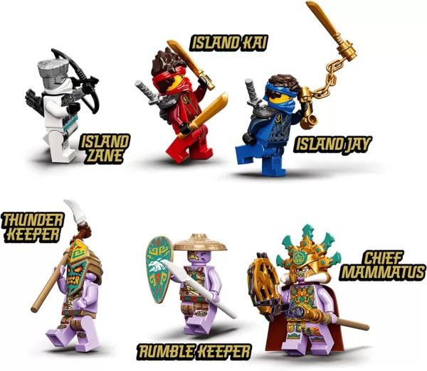 LEGO 71748 NINJAGO Duell der Katamarane Bauset mit 4 Spielzeugbooten und Kai, Jay und Zane Minifiguren – Bild 6