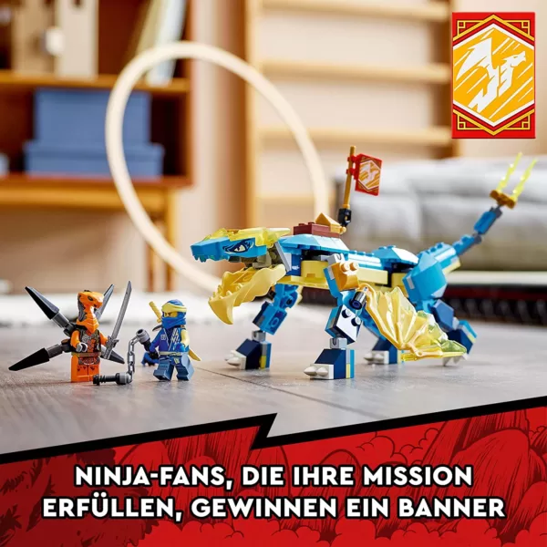 LEGO 71760 NINJAGO Jays Donnerdrache EVO, Drachen Spielzeug für Kinder ab 6 Jahren mit Drachenfigur und Schlangen, Blitzdrache – Bild 6