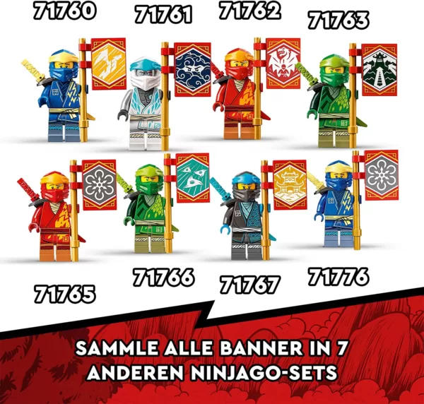 LEGO 71760 NINJAGO Jays Donnerdrache EVO, Drachen Spielzeug für Kinder ab 6 Jahren mit Drachenfigur und Schlangen, Blitzdrache – Bild 7